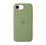 Apple Silikon Case mit MagSafe für iPhone 17e (Hellmoosgrün)