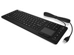 KeySonic KSK-6231INEL kabelgebundene Hygienetastatur mit Touchpad - QWERTZ DE - schwarz