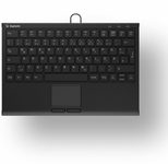 KeySonic KSK-5211ELU kabelgebundene Mini Tastatur mit Touchpad - QWERTZ DE - schwarz