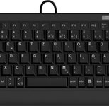 KeySonic ACK-595C+ kabelgebundene Mini Tastatur - QWERTZ DE - schwarz