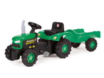 DOLU Kinder Trettraktor mit Anhänger grün