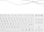 KeySonic KSK-8030IN kabelgebundene Tastatur - QWERTZ DE - weiß