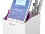 LEITZ Stiftehalter WOW Duo Colour, perlweiß/violett