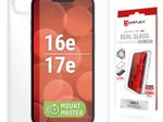 DISPLEX Panzerglas + Schutzhülle für Apple iPhone 16e/17e