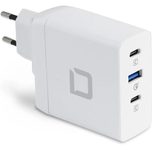DICOTA Universal Pro 100W USB-A, 2xUSB-C GaN Ladegerät mit Kabel, weiß