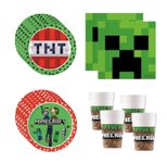 Procos Minecraft Geburtstagsdekoration für Kindergeburtstage