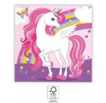 Procos Einhorn Regenbogenfarbe zweilagige Papierservietten