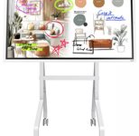 Samsung Flip WM55FX Flipchart 138,7 cm 55 Zoll inkl. Neomounts MOVE go Flip FL50-515WH1 Rollwagen