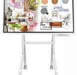 Samsung Flip WM65FX Flipchart 164 cm 65 Zoll inkl. Neomounts MOVE go Flip FL50-515WH1 Rollwagen & Tray CY-TF65BFC