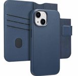 Accezz 2-in-1 Klapphülle aus Leder mit MagSafe für das Apple iPhone 15 - Nightfall Blue