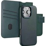 Accezz 2-in-1 Klapphülle aus Leder mit MagSafe für das Apple iPhone 16 Pro - Cedar Green