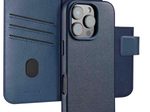 Accezz 2-in-1 Klapphülle aus Leder mit MagSafe für das Apple iPhone 16 Pro Max - Nightfall Blue
