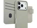 Accezz 2-in-1 Klapphülle aus Leder mit MagSafe für das Apple iPhone 17 Pro - Light Grey