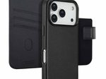 Accezz 2-in-1 Klapphülle aus Leder mit MagSafe für das Apple iPhone 17 Pro - Onyx Black