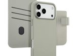 Accezz 2-in-1 Klapphülle aus Leder mit MagSafe für das Apple iPhone 17 Pro Max - Light Grey