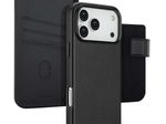 Accezz 2-in-1 Klapphülle aus Leder mit MagSafe für das Apple iPhone 17 Pro Max - Onyx Black