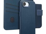 Accezz 2-in-1 Klapphülle aus Leder mit MagSafe für das Apple iPhone 17e / 16e - Nightfall Blue