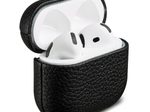 Accezz Echtleder Case für das  Apple Airpods 4 - Schwarz