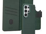 Accezz 2-in-1 Klapphülle aus Leder mit MagSafe für das Samsung Galaxy S26 Ultra - Cedar Green