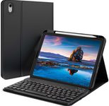 Accezz Bluetooth Keyboard Bookcase für das Apple iPad 11 (2025) A16 / iPad 10 (2022) 10.9"- QWERTZ / DE - Schwarz