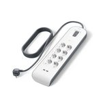 Belkin 8fach-Steckdosenleiste mit Überspannungsschutz, 2-m-Kabel und USB-A-Anschlüssen