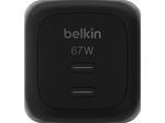 Belkin BoostCharge Pro 67 W 2x USB-C GaN Ladegerät, schwarz