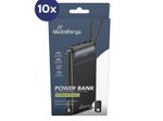 MediaRange Mobiler Zusatzakku / Powerbank 10.000mAh mit integrierten Ladekabeln und LC-Display