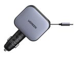 UGREEN Nexode EC604 145W USB-A, 2xUSB-C Kfz-Schnellladegerät mit ausziehbarem Kabel