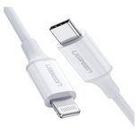 UGREEN US171 USB-C auf Lightning Schnellladekabel, 1m, weiss