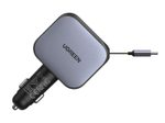 UGREEN Nexode EC603 90W USB-A, 2xUSB-C Kfz-Ladegerät mit ausziehbarem Kabel