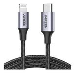 UGREEN US304 USB-C auf Lightning Kabel, 1m, schwarz