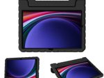 Accezz Schutzhülle mit Handgriff kindersicher für Samsung Galaxy Tab S11 / S9 / S10 Lite / S10 FE / S9 FE 10.9 Zoll - Schwarz