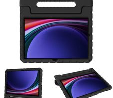 Accezz Schutzhülle mit Handgriff kindersicher für Samsung Galaxy Tab S11 / S9 / S10 Lite / S10 FE / S9 FE 10.9 Zoll - Schwarz