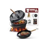 GUSSKÖNIG Eingebrannter Dutch Oven Set 7L mit Füße