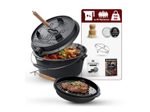 GUSSKÖNIG Eingebrannter Dutch Oven Set 9L ohne Füße