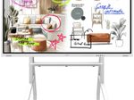 Samsung Flip WM75FX Flipchart 189 cm 75 Zoll inkl. Neomounts FL50-525WH1 MOVE Go Rollwagen