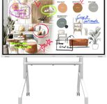 Samsung Flip WM75FX Flipchart 189 cm 75 Zoll inkl. Neomounts FL50-525WH1 MOVE Go Rollwagen
