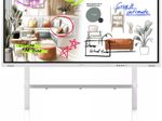 Samsung Flip WM75FX Flipchart 189 cm 75 Zoll inkl. Neomounts FL50-575WH1 MOVE Go XL Rollwagen