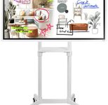 Samsung Flip WM55FX Flipchart 138,7 cm 55 Zoll inkl. Neomounts NS-M1250 Rollwagen rotierbar