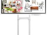 Samsung Flip WM55FX Flipchart 138,7 cm 55 Zoll inkl. Neomounts NS-M1250 Rollwagen rotierbar & Tray CY-TF65BFC