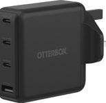 OtterBox Standard UK Wall Charger 140W GaN mit PD - 3x USB-C + USB-A, schwarz (Retail)
