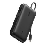 Belkin BoostCharge Powerbank 10.000mAh PD45 W mit Display, USB-A und USB-C Anschluss, inkl. USB-C-Kabel, schwarz