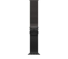 Apple Watch 49mm Titan Schwarz Milanaise Armband - Large