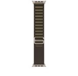 Apple Watch 49mm Dunkeloliv Alpine Loop - Large - Titan Natur