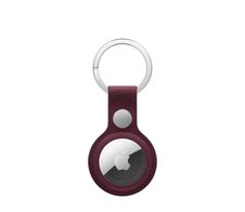 Apple AirTag Feingewebe Schlüsselanhänger - Burgunder