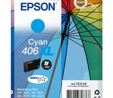 Epson Original 406XL Umbrella DURABrite Ultra Druckerpatrone - cyan C13T17H24010