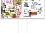 Samsung Flip WM85FX Flipchart 214,63 cm 85 Zoll inkl. Neomounts WL55-875WH1 MOVE Lift motorisierte bodengestützte Wandhalterung