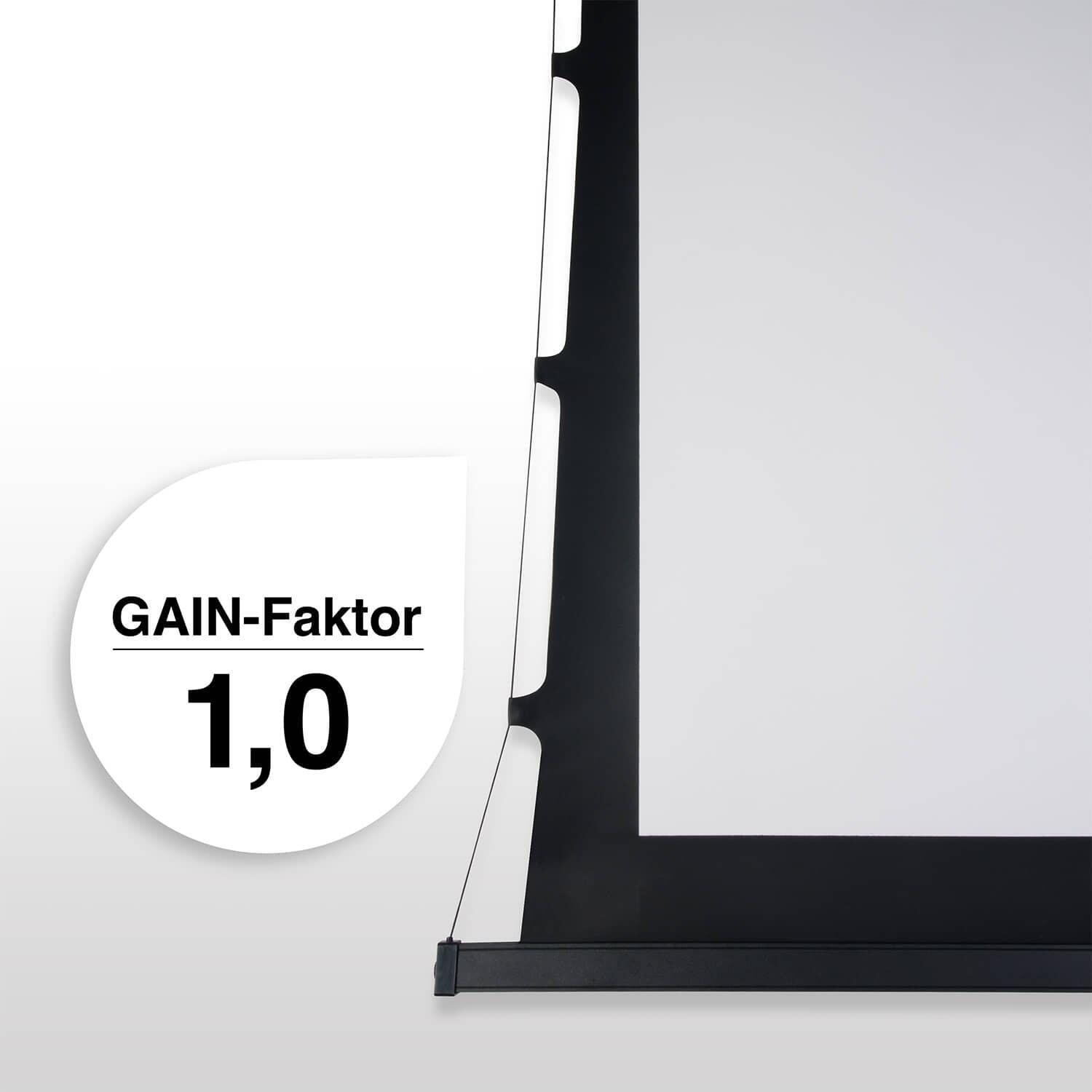 eSmart Germany Tageslicht Tension Leinwand GRAU Glasfaser 332x187 cm (150") 16:9