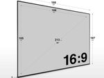 eSmart Expert UKD Tageslicht Rahmen Leinwand 213 cm 84 Zoll GRAU