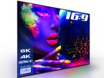 eSmart Expert UKD Tageslicht Rahmen Leinwand 183 cm 72 Zoll GRAU